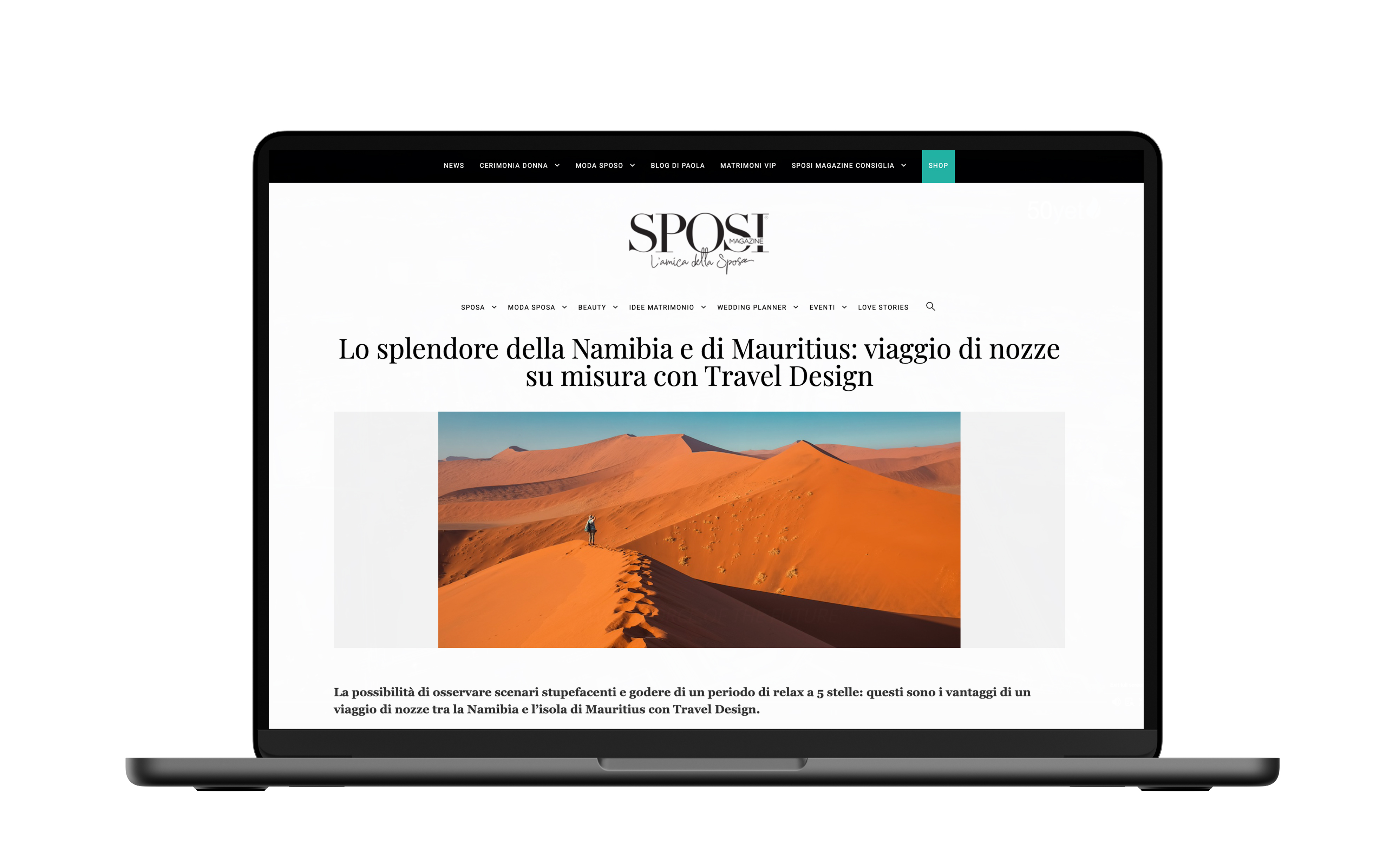 Mockup sito travel design